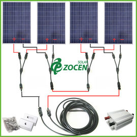 تنهایی قابل حمل 400W زمین پنل خورشیدی نصب و راه اندازی سیستم های 110V - 240V