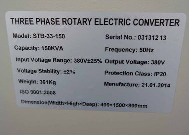 150 KVA 3 فاز مکانیک ولتاژ تمام اتوماتیک تنظیم کننده برای CT اسکنر / سیستم MRI