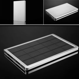 قابل حمل 5000mah بانک قدرت پنل خورشیدی شارژ سریع برای آی فون، آی پد مینی