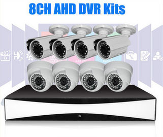 8Channel کامل HD DVR دوربین مدار بسته کیت 1280 در 720 1 مگاپیکسل دوربین های مدار بسته